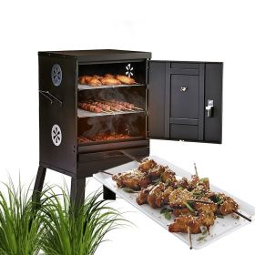 Outdoor Vertical Charcoal Smoker Oven for Camping Backyard Grill