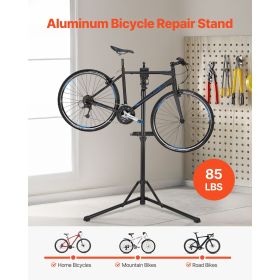 Bike Repair Stand, 85 lb Heavy-duty Bicycle Work Stand with 40.7-64.1 in Adjustable Height & Magnetic Tool Tray, Foldable Bicycle Maintenance Rac