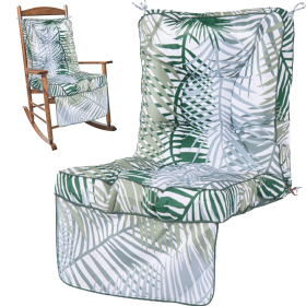 Outdoor High-Back Chair Cushions, One-Piece Hinged Seat and Back Design, Fade-Resistant & Waterproof Seat Pad for Adirondack and Rocking Chair (title: default title)